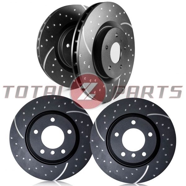 EBC® GD Dimpled/Slotted Front & Rear Brake Rotors for 350Z, G35 (w/Brembo Calipers) EBC® GD Dimpled/Slotted Front & Rear Brake Rotors for 350Z, G35 (w/Brembo Calipers)