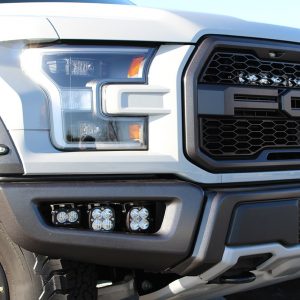 Baja Designs Ford Raptor LED Unlimited Fog Light kit with brackets, hardware and wiring. Ultra bright off road.