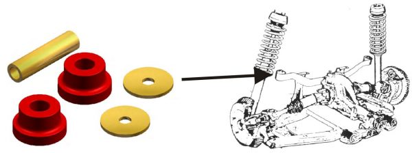 Datsun 240Z 260Z 280Z Rear Polyurethane Differential Insulator Mustache Bar Bushings 2