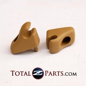 Datsun 280ZX Tan Brown Sunvisor Holders/Clips *NEW, OEM*