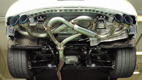 HKS Legamax Premium Exhaust for 09+ Nissan GT-R, Burnt Tips, TIG Welded 4