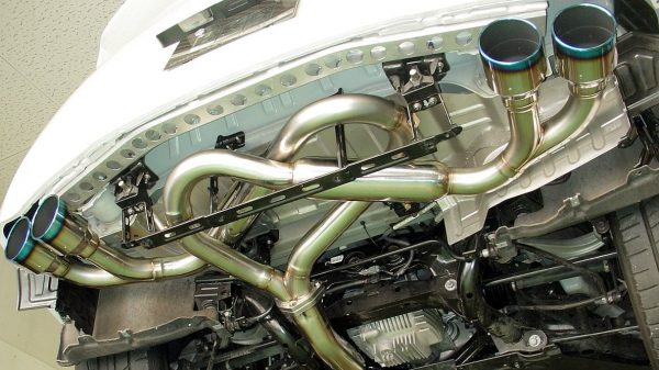 HKS Legamax Premium Exhaust for 09+ Nissan GT-R, Burnt Tips, TIG Welded 3