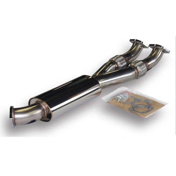 HKS Resonated Catless Exhaust Y-Pipe Mid-Pipe (Silencer), for Nissan GT-R 08+ 2