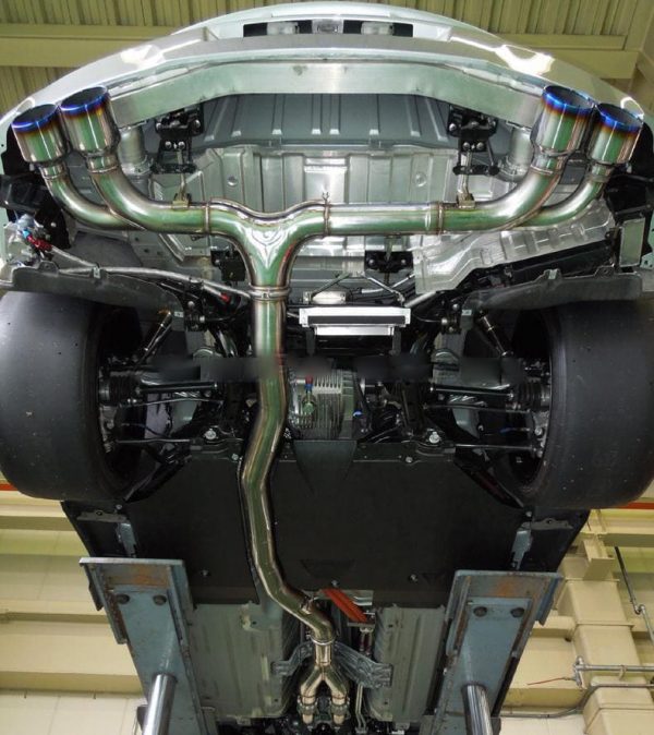 HKS R35 Racing Spec Catless Exhaust System, Non-Resonated, for Nissan GT-R 2008+