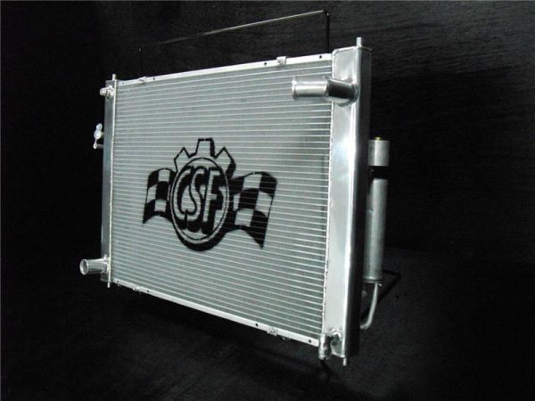 CSF Aluminum Racing Radiator w/ Condenser, Automatic Trans, Nissan 09+ 370Z Z34 3