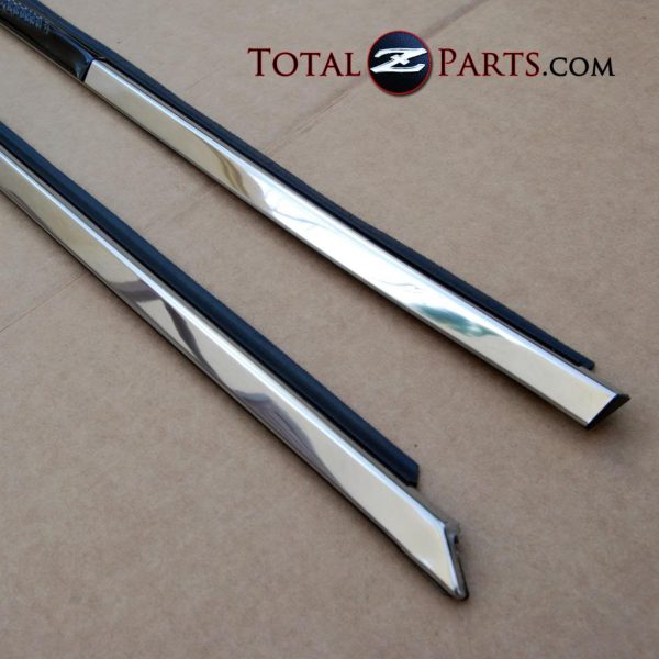 Datsun 240Z 260Z 280Z Chrome Window Door Moulding Trim Set, LH & RH *NOS*
