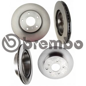 BREMBO Front & Rear Replacement Brake Rotors for 03-05 Nissan 350Z, Infiniti G35 (Standard Brakes Only)