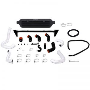 MISHIMOTO Front-Mount BLACK Intercooler w/Polished Pipes, for 2015+ Subaru WRX