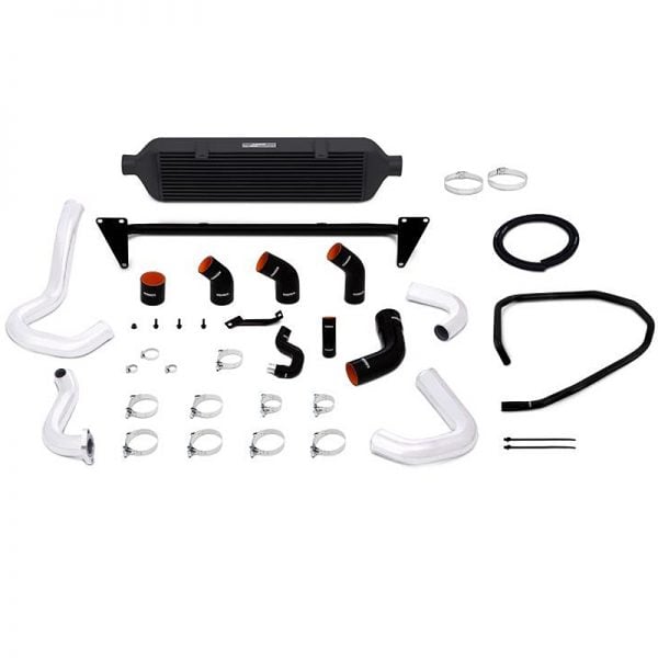 MISHIMOTO Front-Mount BLACK Intercooler w/Polished Pipes, for 2015+ Subaru WRX