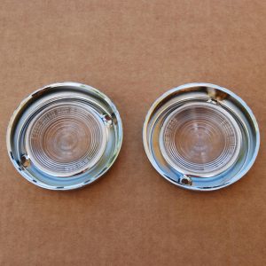 Datsun Roadster Parking Lamp Lenses Clear, Pair, 1963-69 *NOS*