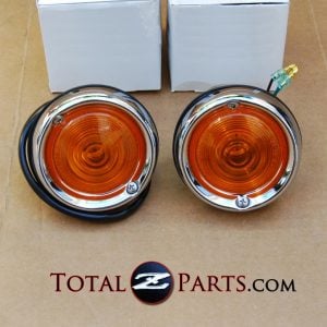 Datsun Roadster Front Amber Parking Lamp Assemblies Set *NEW, OEM*
