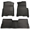 HUSKY LINERS Front & 2nd Row Seat Floor Liners, BLACK, for 09-14 Ford F-150 SuperCrew Cab
