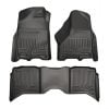 HUSKY LINERS Front & 2nd Row Floor Liners, BLACK, for 09-17 Dodge RAM Crew Cab