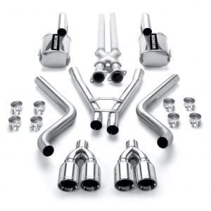 MAGNAFLOW Quad Polished Cat-Back Exhaust for 05-11 Chevy CORVETTE, 6.0L 6.2L V8