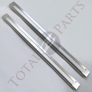 Datsun 240Z 260Z 280Z S30 Outer Door Metal Kick Sill Plates Pair, "Datsun" Stamp