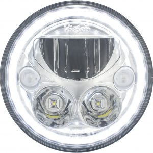 Vision X® 9891224 - 7" Round Chrome Vortex Halo LED Headlights