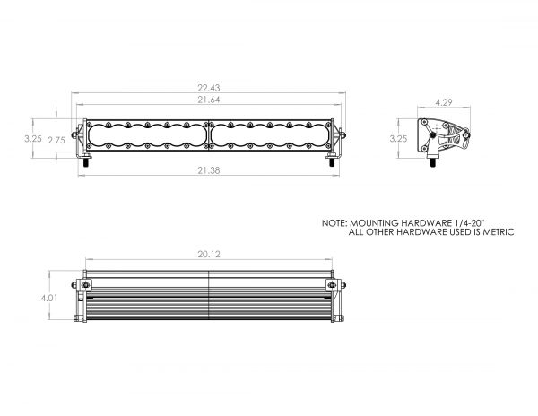 Baja-Designs-OnX6-20 Inch Light Bar-length-height