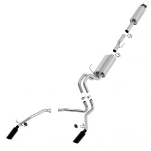 BORLA Catback S-Type Exhaust (Black Tips), 11-14 Ford F150 V8