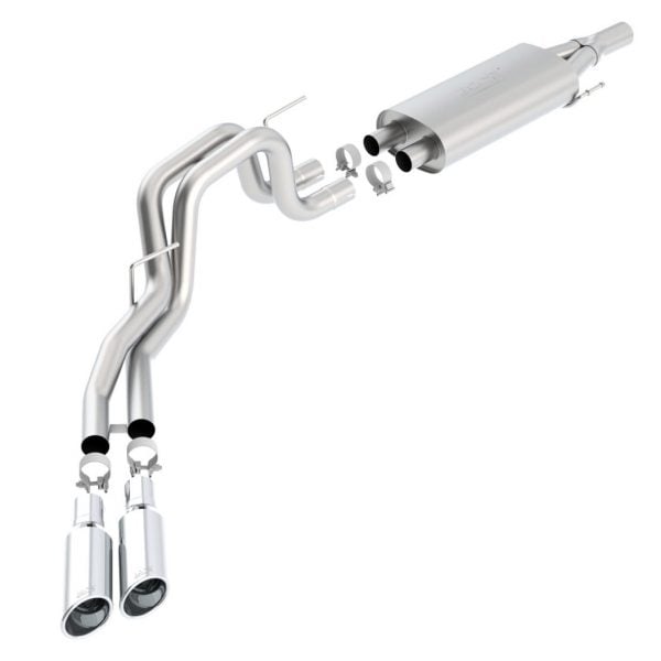 BORLA Catback S-Type Exhaust, 10-14 Ford F-150 SVT Raptor / Harley Davidson