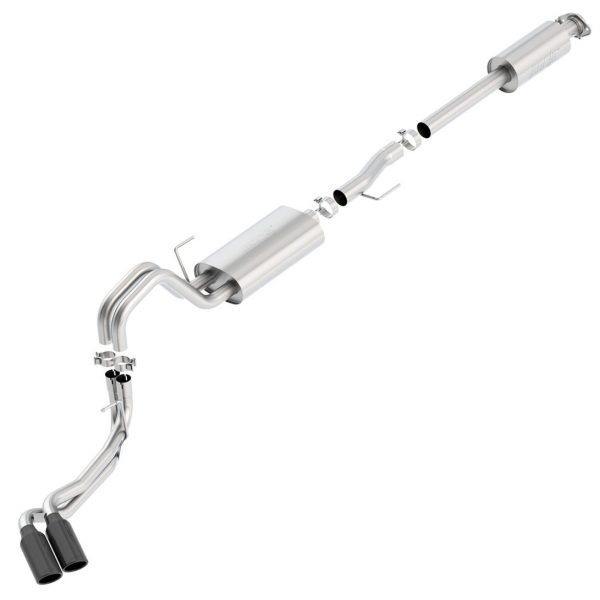 Borla® Cat-Back Touring Exhaust, Black Chrome Tips (15-20 F150 V6 & V8)