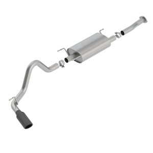 Borla® Catback S-Type Exhaust for 16-23 Tacoma (Black Chrome Tip)