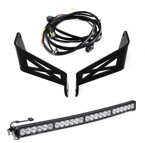 Can-Am Maverick X3 Rock Crawler LED Light Bar Roof Mount Kit. Waterproof, durable billet aluminum housing. Includes wiring harness.