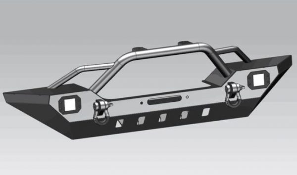 ProMaxx Black Front Bumper, 18+ Jeep Wrangler