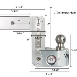 Weigh Safe® 6" Drop Hitch 2.5" Receiver w/ Tongue Weight Gauge 18500LBS Weigh Safe® 6" Drop Hitch 2.5" Receiver w/ Tongue Weight Gauge 18500LBS