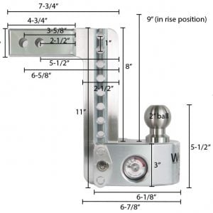 Weigh Safe 8" Drop Hitch, 2" Shank, w/Key Lock & Hitch Pin Weigh Safe 8" Drop Hitch, 2" Shank, w/Key Lock & Hitch Pin