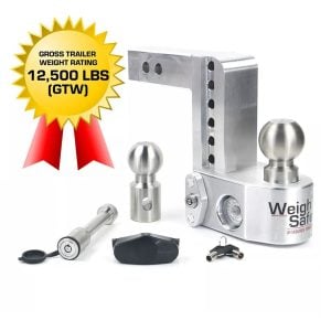 Weigh Safe® 6" Drop Hitch 2" Receiver w/ Tongue Weight Gauge 12,500LBS