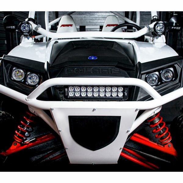 TotalZParts_Vision-X-Polaris-RZR-LED-Headlight-Upgrade-kit_installed-optimus-round-halo-UTV-ATV