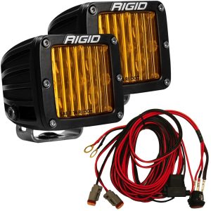 RIGID® D-Series DOT/SAE J583 Amber Yellow Surface Mount LED Light Pods Pair