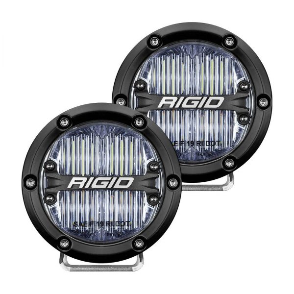Rigid Industries® 360-Series SAE 4" Round Fog LED Lights Pair (White)