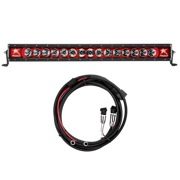 Rigid Industries® Radiance+ 30 inch LED Light Bar (Red Backlight) with Harness
