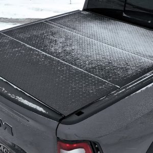 LOMAX™ Matte Black Hard Tri-Fold Bed Cover 12-24 Ram 2500/3500 (RamBox)