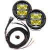 Rigid® 360-Series 4″ Spot LED Fog Lights (White Backlight) with Harness