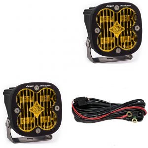 Baja Designs® Squadron™ SAE LED Fog Lights Pair Amber Wide Cornering
