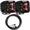 Rigid® Radiance Pod Scene 3″ LED Light Pods (Red Backlight) w/Harness