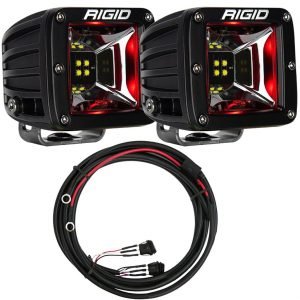 Rigid® Radiance Pod Scene 3" LED Light Pods (Red Backlight) w/Harness