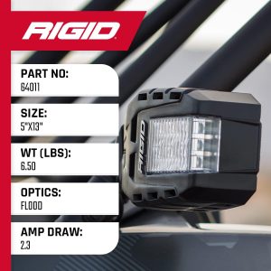 Rigid Industries® 64011 Reflect LED Lights Side Mirrors Pair (Can-Am, Polaris, Honda, Yamaha) Rigid Industries® 64011 Reflect LED Lights Side Mirrors Pair (Can-Am, Polaris, Honda, Yamaha)