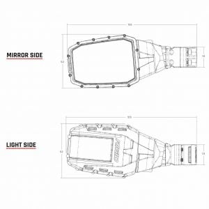 Rigid Industries® 64011 Reflect LED Lights Side Mirrors Pair (Can-Am, Polaris, Honda, Yamaha) Rigid Industries® 64011 Reflect LED Lights Side Mirrors Pair (Can-Am, Polaris, Honda, Yamaha)