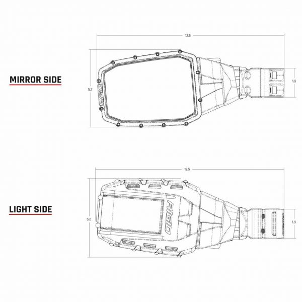 TotalZParts_Rigid-Industries-Reflect-LED-Side-Mirrors-Pair-Off-road-Jeep-Can-am-RZR-UTV_64011-DIMENSIONS
