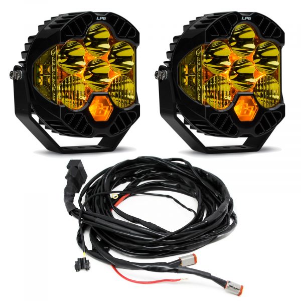 Baja Designs® LP6 Pro™ LED Amber Driving/Combo Light Pair w/Upfitter Harness Baja Designs® LP6 Pro™ LED Amber Driving/Combo Light Pair w/Upfitter Harness