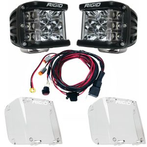 Rigid Industries® D-SS Pro Flood LED Light Pods Pair w/Harness & Clear Covers