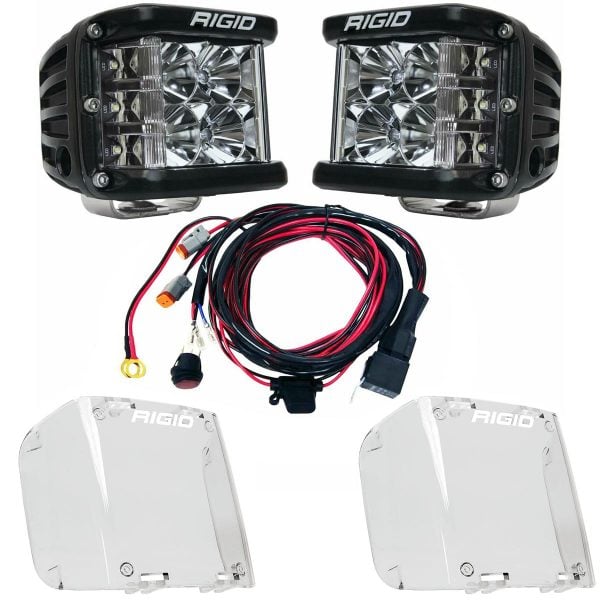 Rigid Industries® D-SS Pro Flood LED Light Pods Pair w/Harness & Clear Covers Rigid Industries® D-SS Pro Flood LED Light Pods Pair w/Harness & Clear Covers