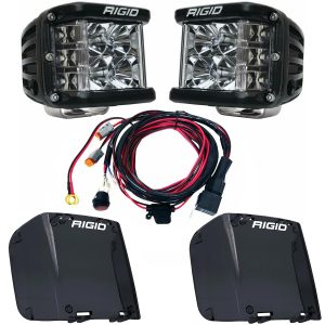 Rigid Industries® D-SS Pro Flood LED Light Pods Pair w/Harness & Smoke Covers