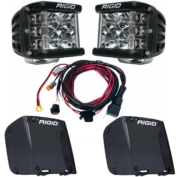 Rigid Industries® D-SS Pro Flood LED Light Pods Pair w/Harness & Smoke Covers Rigid Industries® D-SS Pro Flood LED Light Pods Pair w/Harness & Smoke Covers