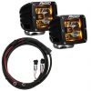Rigid® Radiance Pod 3″ Cube LED Light Pods (Amber Backlight) w/Harness