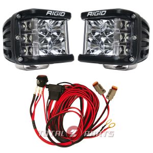 Rigid Industries® D-SS Pro Driving LED Light Pods Pair w/Harness & Black Covers