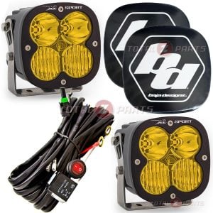 Baja Designs® XL Sport Driving/Combo Amber LED Lights Pair w/Rock Guards